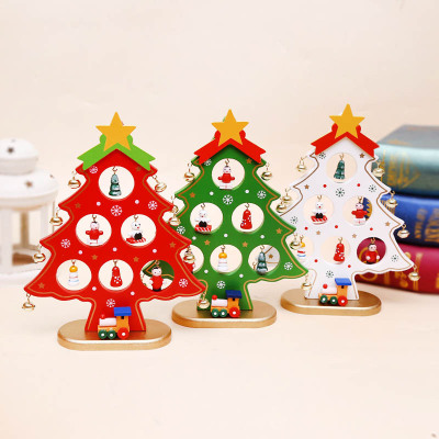 Manufacturers direct Christmas tree decoration small DIY wood decoration tabletop decoration a substitute hair