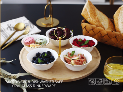 I don't know. I've been given this painful Glass tableware white Jade Glass plate bowl set up by my husband