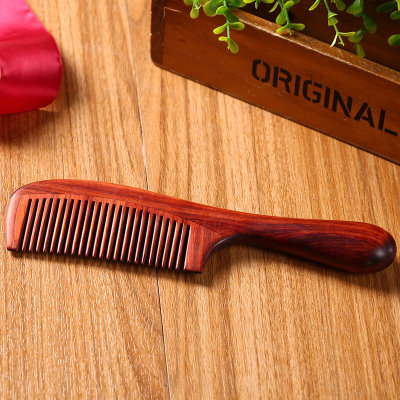 Factory Direct sale of high-grade customized rosewood Super good quality fine tooth thick handle comb, Collection Home