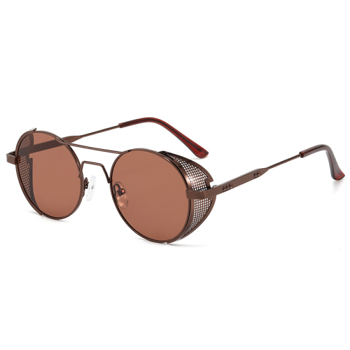 Vintage Punk Style Steam Sunglasses Spring Sunglasses European and American Trend round Metal Sunglasses Glasses