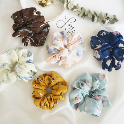Cross-border Japanese and Japanese edition small fresh Spring and summer Chiffon large intestine female OL hair tie Fabric Headwear manufacturer