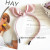Three States Spring and Summer New Han Edition Rabbit ear Ruffle Hair band Lady Korean tie a Headwear wholesale