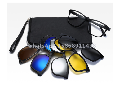 Multifunctional magnetic absorbent glasses magnets nearsighted polarized sunglasses men women driving night sunglasses