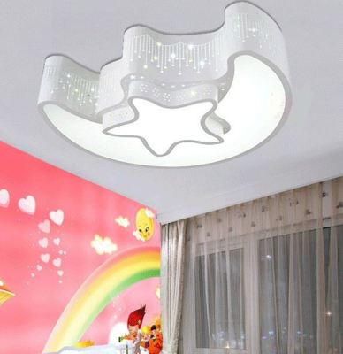 Modern Minimalist Creative Star Moon Led Living Room Ceiling Lamp Warm Bedroom Light Study Lamp Children's Room Lamp