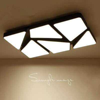 Lamp in the Living Room Simple Modern Rectangular LED Ceiling Light Atmospheric Fashion Bedroom Light Study Lamps