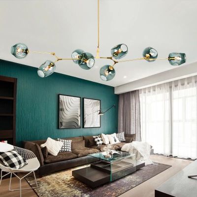 Nordic Style Living Room Lamp Post-Modern Lindsey Restaurant Bedroom Light Light Luxury Creative Home Atmosphere Ins Molecular Chandelier