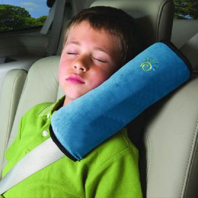 Children's Large Safety Belt Shoulder Pad 4-Color Blue Gray Red Yellow 95G Safety Belt Cover Shoulder Strap Suede