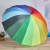 Factory Direct Sales 16 Bone Gradient Color Straight Rod Rainbow Umbrella Automatic Long Handle Windproof Umbrella Creative Advertising Umbrella