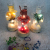 Dried Flowers with Lights Glass Furnishing Article Crafts