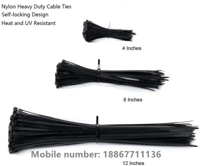 4, 8, 12 \\\" Industrial nylon strap heavy wire self-locking cable UV Outdoor use