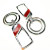 Factory direct selling 8838 leather double ring key chain pet chain case chain metal key chain key chain accessories