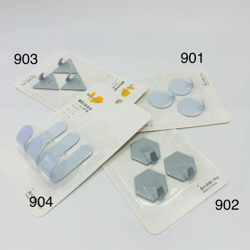 wrought iron strong viscose plastic hook cartoon creative sticky hook three pack