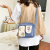 Korean College Style Simple Cute Cartoon Soft Girl Student Contrast Color Small Bags Japanese Ins Girl's Crossbody Bag