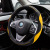 High-Quality Sheepskin Pattern Handle Cover 3D Stitching Steering Wheel Cover Non-Slip 38# Universal Car Products 650G