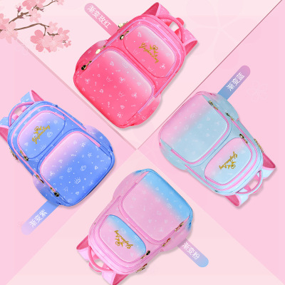 Good-looking Lightweight Burden-Free Waterproof Cute Little Princess Spine Protection Schoolbag Stall 2645