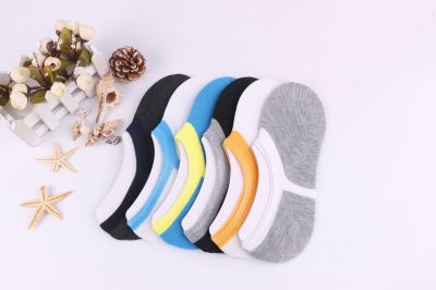 Fashion Korean version of Monochrome boat socks men's leisure invisible 100% cotton leisure boat socks men's socks gentleman's socks Beans socks floor socks