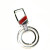 Factory direct selling 8838 leather double ring key chain pet chain case chain metal key chain key chain accessories