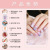 Xiaohongshu Hot Sale Spot 24 Pcs Boxed Environmental Protection Nail Tip Violet Bright Crystal Wear Nail Tear Film Ready to Use