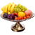 High style fruit tray with High foot Transparent Crystal glass and zinc Alloy Wedding Festive Gift soft loaded fruit tray
