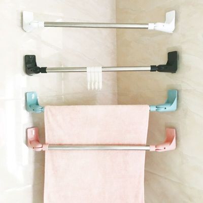 Non-perforated towel rack towel rod
