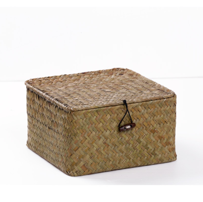 Desktop Cosmetics Storage Medicine Box Storage Box Crafts Seaweed Woven Basket