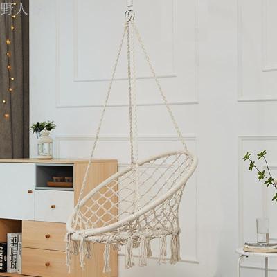 Hanging chair tassel living room home stay home cradle cotton rope hanging basket Nordic ins lazy people shake sound web celebrity swing