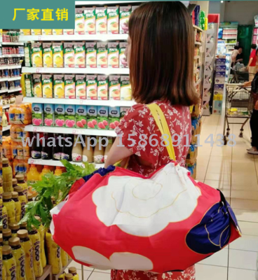 New Waterproof supermarket shopping bag storage bag Folding shopping bag eco-friendly storage bag portable