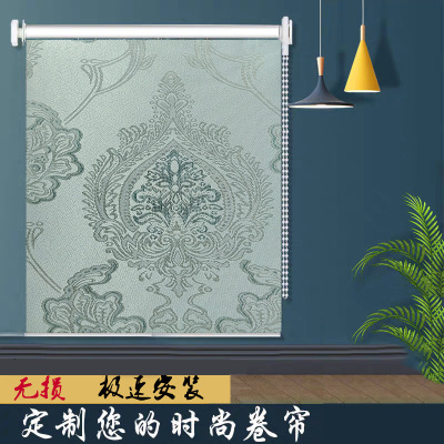European simple office shade shade jacquard thickened curtain fabric finished curtain factory direct sales