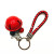 Bell key chain woven leather ring bell key chain Lobster key chain pendant colorful bell pendant