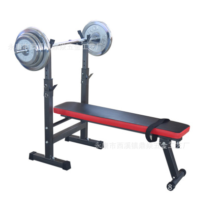 Multifunctional Home Fitness Equipment Bench Press Stand Folding Weight Bench Sporting Goods Strength Training Equipment Factory Direct Sales