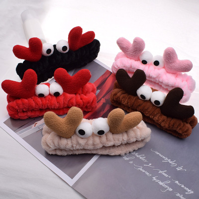  Yingmin Accessory Crab hair band plush face makeup band sports hair band big eye head band cute pet makeup headband Hair Accessories