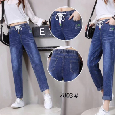 Spring thin radish new high - waisted stretch Haren elastic cowgirl loose pants show skinny feet hipster \"women