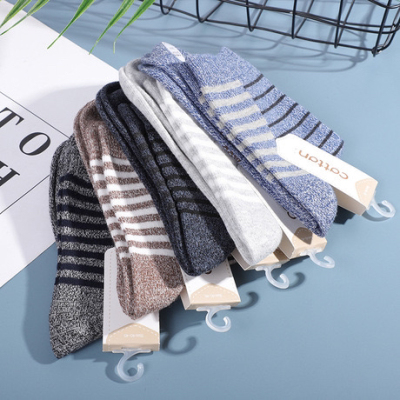 Foreign Trade Popular Style Fashion Trend Leisure Japanese, Korean, European and American Sweat Absorbing and Deodorant Men's Socks