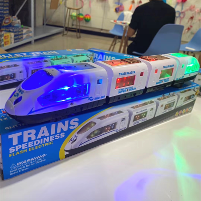 4D CRH Harmony Train Universal Electric Flash High-Speed Simulation CRH High-Speed Train Children's Model Toy Wholesale