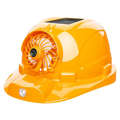 Safety Cap with electric lamp with fan with too much sun