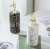 Ceramic hand sanitizer bottle Black and white, Nordic gold marble bathroom shampoo and body wash bottle