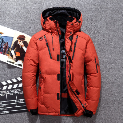 New men's outdoor down jacket sport short slim and Thick youth Hoodie down jacket