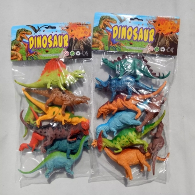 Taobao New Product Best-Selling Plastic Dinosaur Simulation Rubber Dinosaur Toy Dinosaur Model Bag Foreign Trade Wholesale Ht