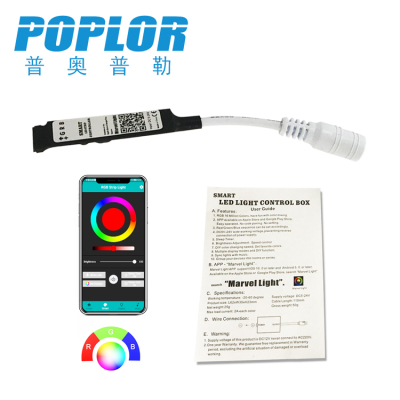 LED light with Bluetooth Controller Light with Mobile Phone APP Bluetooth Controller RGB low Voltage Light Belt Controller