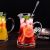 Lead-Free Glass Red Wine Liquor Fair Mug Jug with Handle Juice Jug Flowering and Fruiting Teapot Iced Tea Bottle 680ml