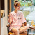 Summer ice cream Pajama Ladies thin sweet imitation silk short sleeve shorts doll collar home wear suit