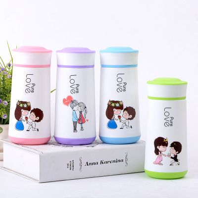 Creative Student Cup Female anti-fall Double Plastic Cup Promotion Advertising Gift Cup Daily Necessities Glass Custom LOGO