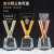 New V Crystal Metal Trophy engraved and speculation customized Enterprise Outstanding staff award gifts