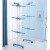 Factory direct selling wing clothes-floor clothes-rack with wheel multi-function three-layer towel rack movable clothes-rack