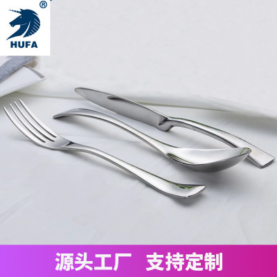 Thickened 201 Stainless Steel Tableware Stainless Steel Knife, Fork and Spoon Three-Piece Set Kaya Series Two-Piece Household Tableware