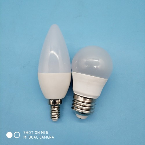 c37 pointed bulb 3w 5w 6wled bulb plastic package aluminum e14 e12 european light source