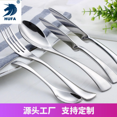 Factory Direct Sales Germany Three-Piece Stainless Steel Tableware Restaurant Customizable Processing Steak Knife and Fork Spoon Kit