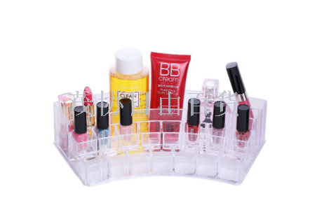 fan-shaped cosmetic rack