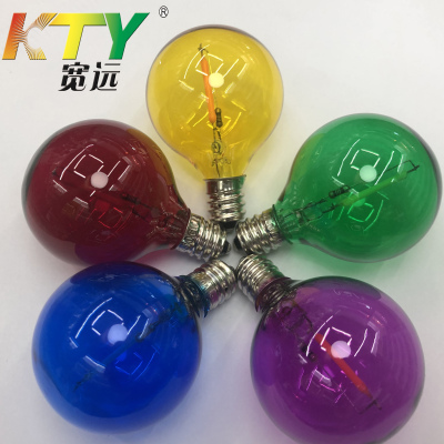 Holiday Decorative LED Light for Shashlik E12 Head 220V 0.6W Vertical Light Bar Colored Glass Shell Bulb