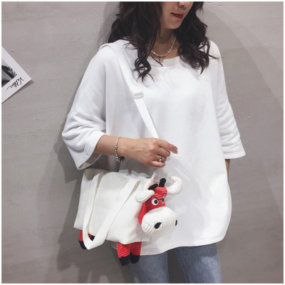 Bag 2020 New Fashion Canvas Bag Women's Japanese Cute Cartoon Mini Bag All-match Cute Girl's Handbag